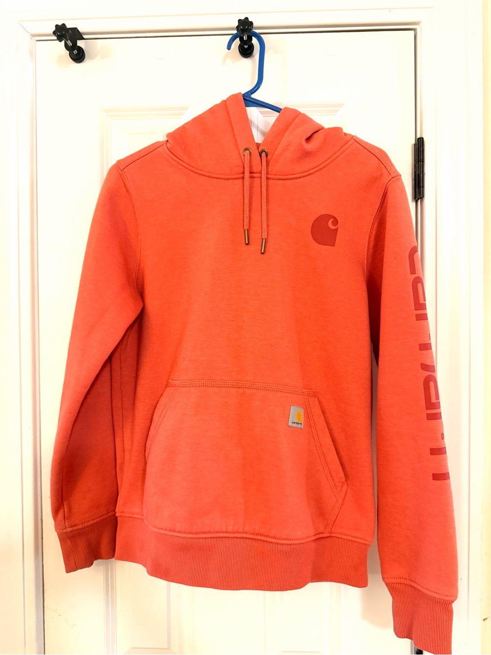 Coral Carhartt hoodie EUC size S